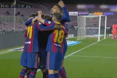 西甲赛巴塞罗那对阵格拉纳达2-2激战平局